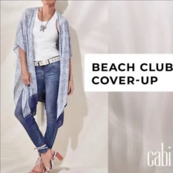 CAbi Spring 21 Beach Club Cover-up Kimono, OS, Style 5988 - Picture 1 of 6